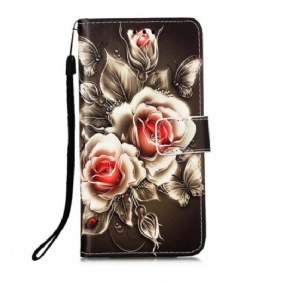 Folio-hoesje voor Samsung Galaxy S21 5G Gouden Rozen