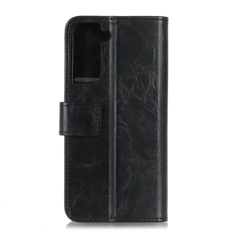 Folio-hoesje voor Samsung Galaxy S21 5G Khazneh Elegante Lederen Stijl