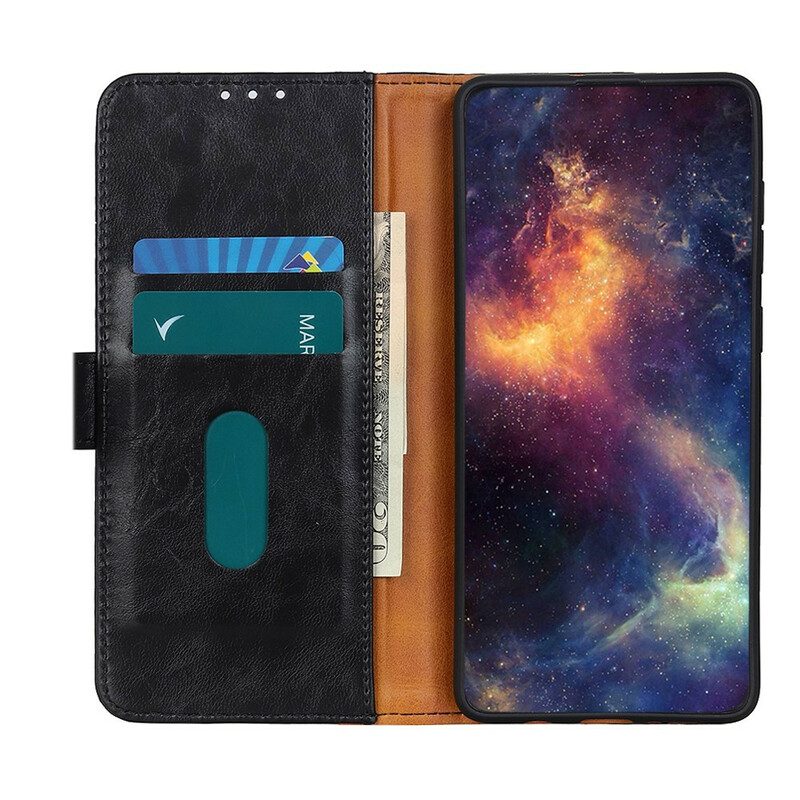 Folio-hoesje voor Samsung Galaxy S21 5G Khazneh Elegante Lederen Stijl