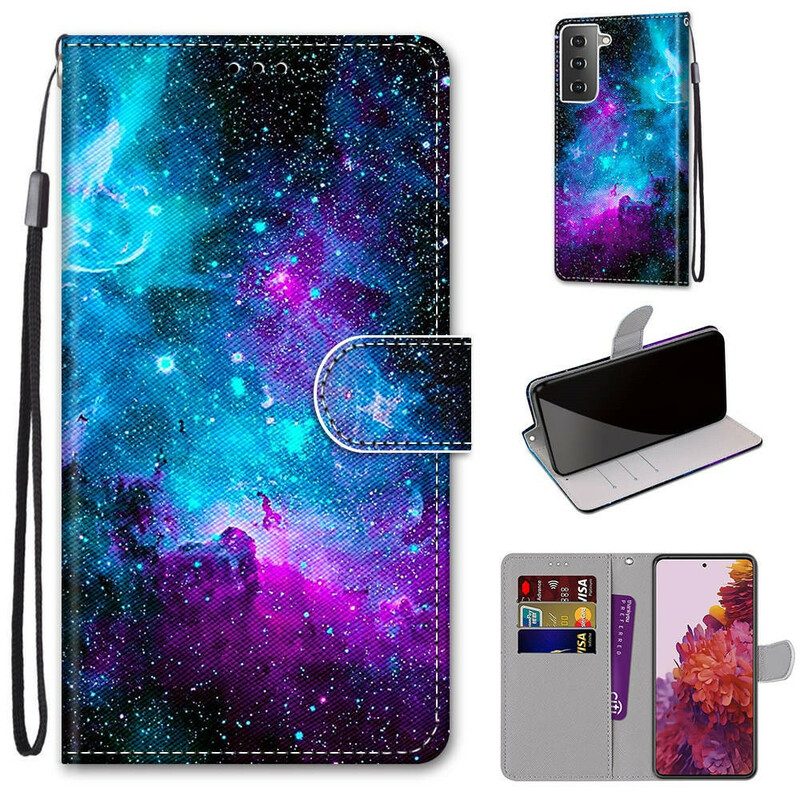 Folio-hoesje voor Samsung Galaxy S21 5G Kosmische Hemel