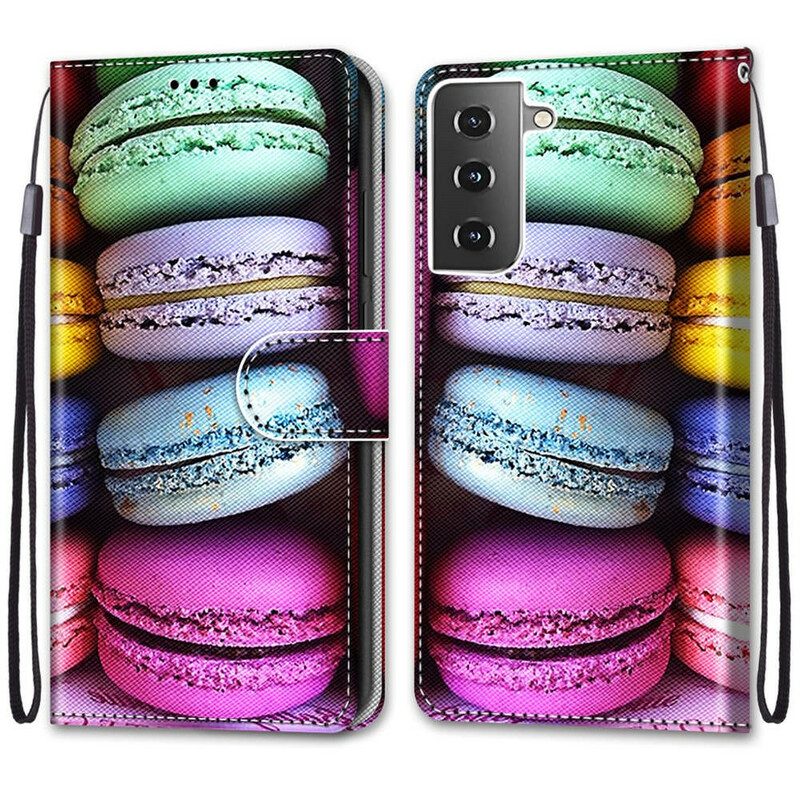 Folio-hoesje voor Samsung Galaxy S21 5G Macarons