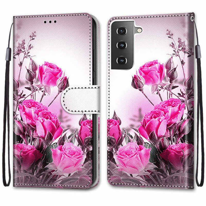 Folio-hoesje voor Samsung Galaxy S21 5G Magische Bloemen