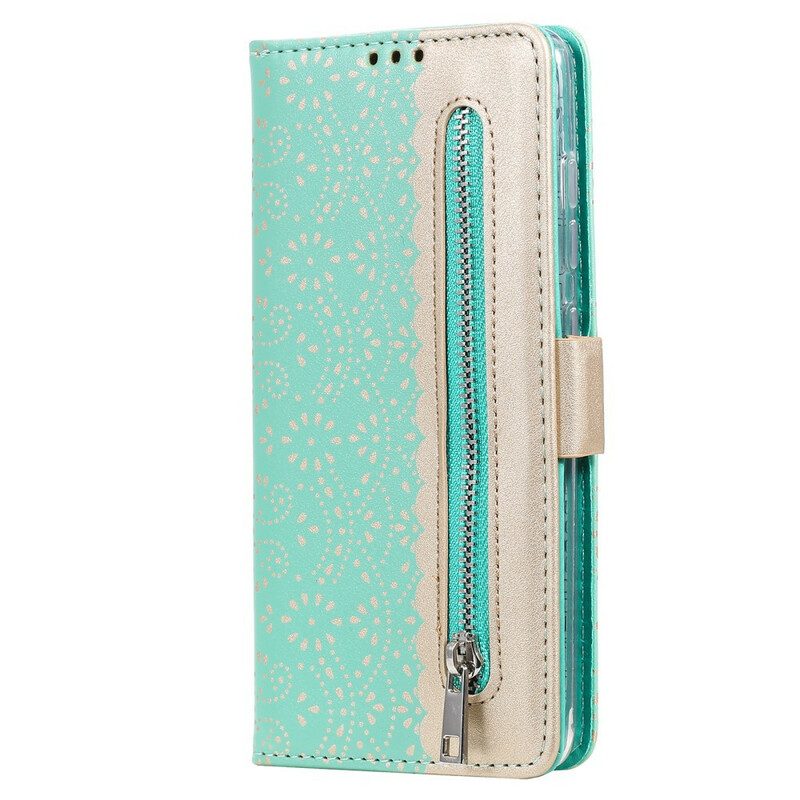 Folio-hoesje voor Samsung Galaxy S21 5G Met Ketting Portemonnee Met Kanten Riem