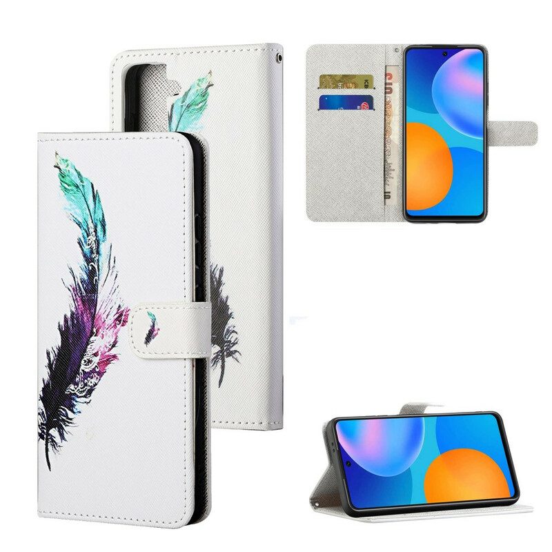 Folio-hoesje voor Samsung Galaxy S21 5G Met Ketting Veer Met Koord