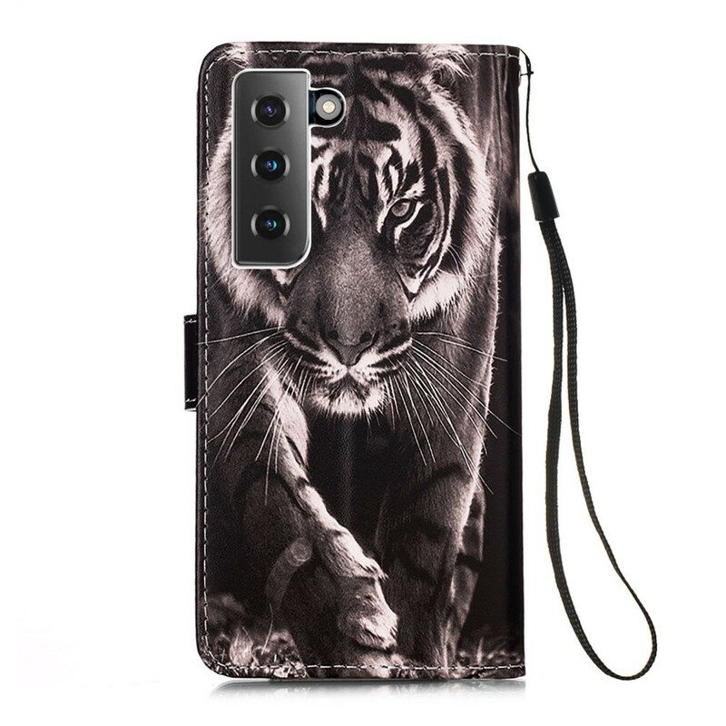 Folio-hoesje voor Samsung Galaxy S21 5G Nacht Tijger