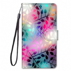 Folio-hoesje voor Samsung Galaxy S21 5G Neonbladeren