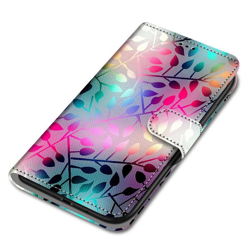 Folio-hoesje voor Samsung Galaxy S21 5G Neonbladeren