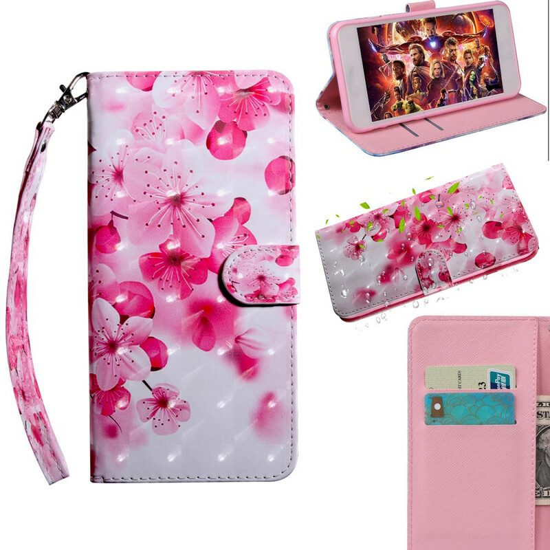 Folio-hoesje voor Samsung Galaxy S21 5G Roze Bloemen