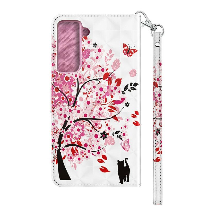 Folio-hoesje voor Samsung Galaxy S21 5G Roze Boom