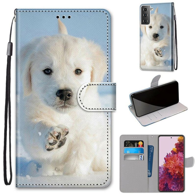 Folio-hoesje voor Samsung Galaxy S21 5G Schattige Hond