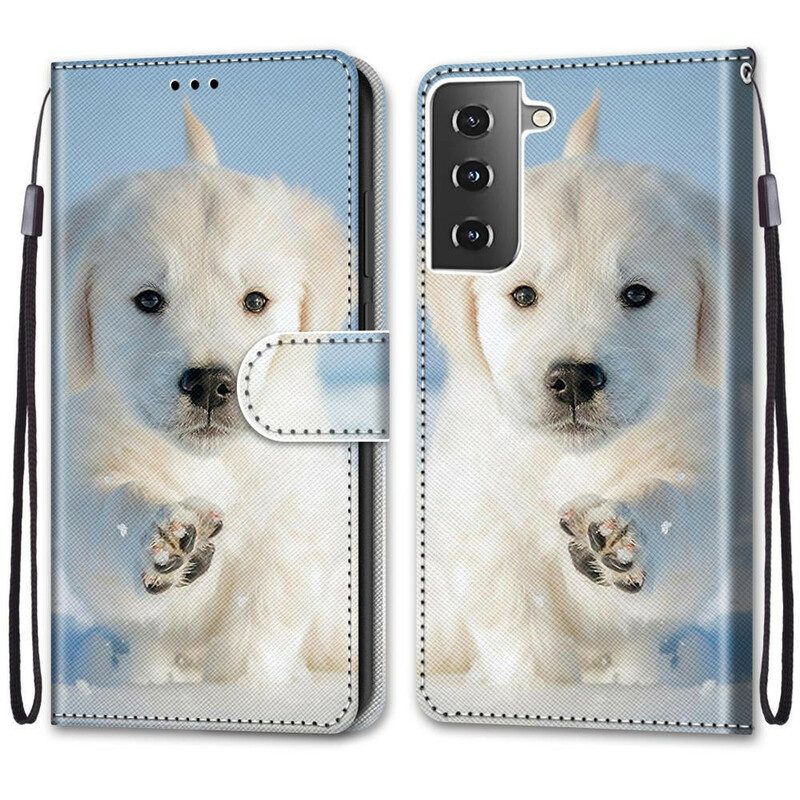 Folio-hoesje voor Samsung Galaxy S21 5G Schattige Hond