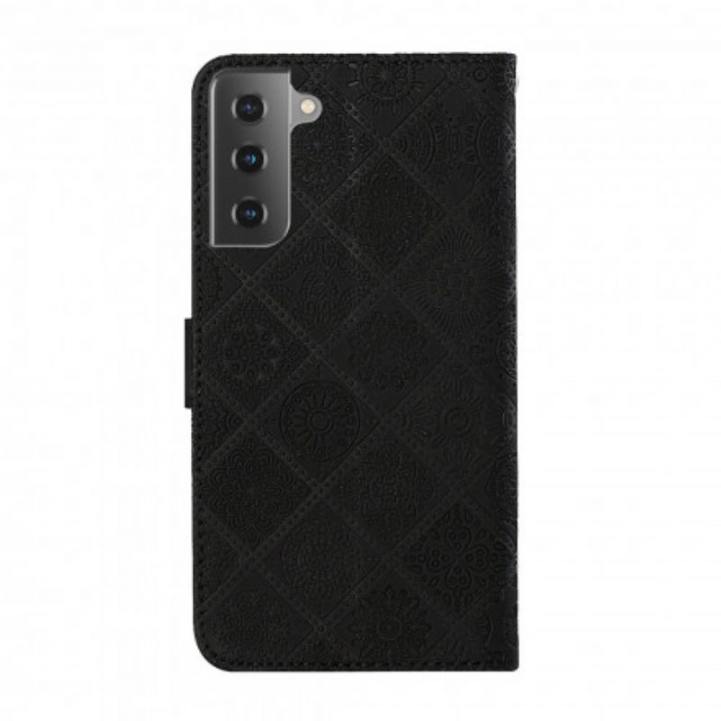 Folio-hoesje voor Samsung Galaxy S21 5G Tapijt Patroon