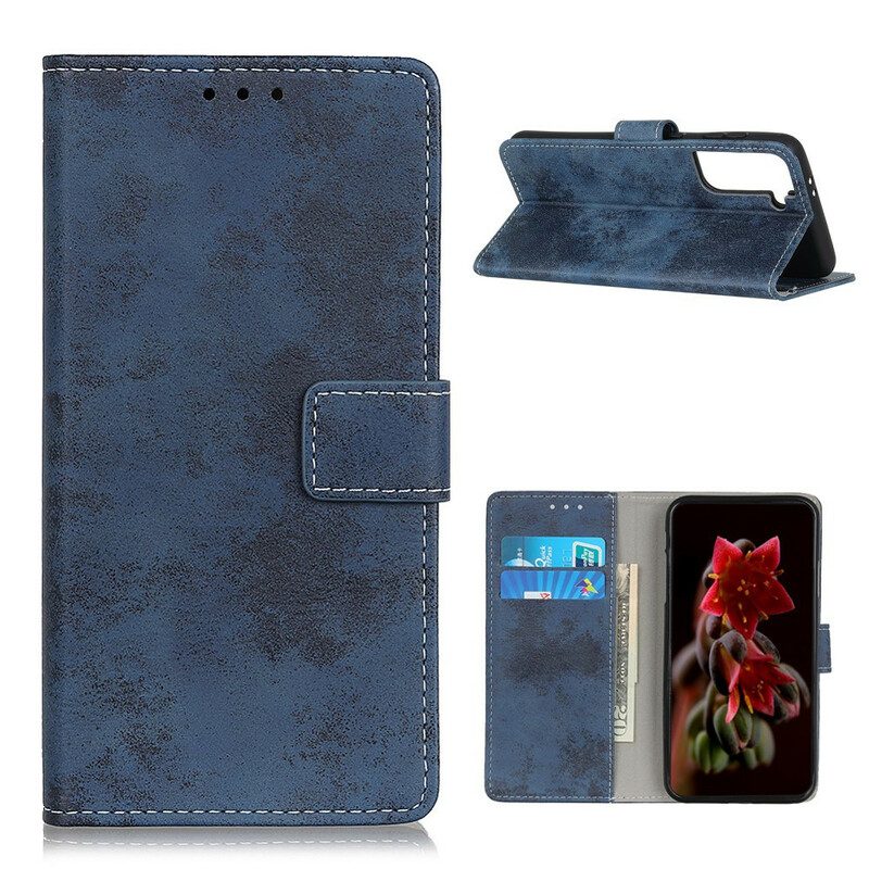 Folio-hoesje voor Samsung Galaxy S21 5G Vintage Kunstleer