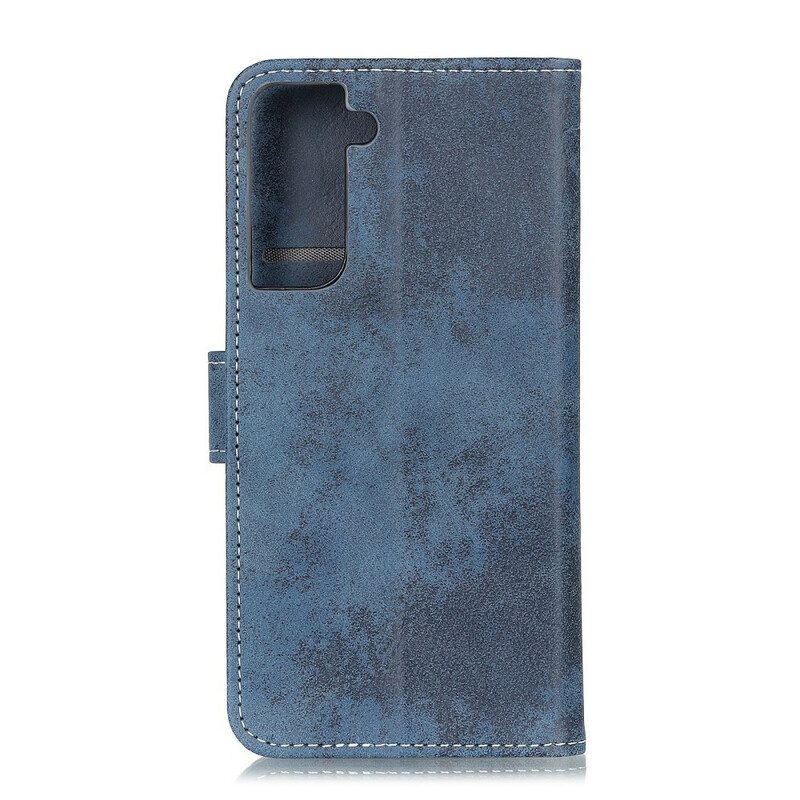 Folio-hoesje voor Samsung Galaxy S21 5G Vintage Kunstleer