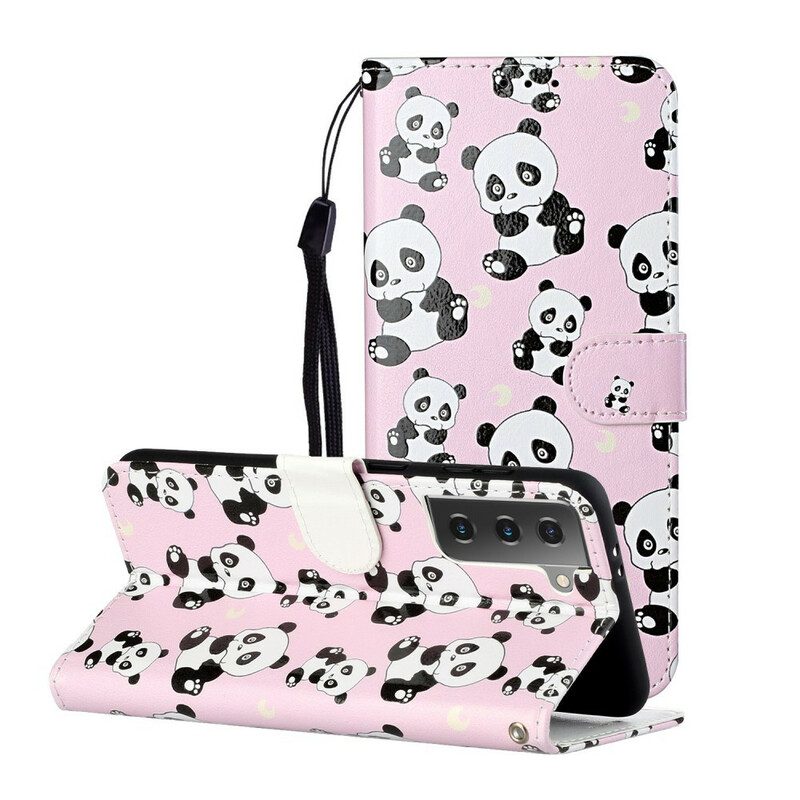 Folio-hoesje voor Samsung Galaxy S21 5G Welke Panda's