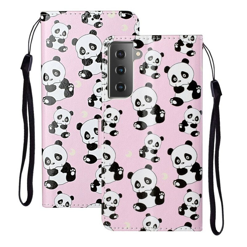 Folio-hoesje voor Samsung Galaxy S21 5G Welke Panda's