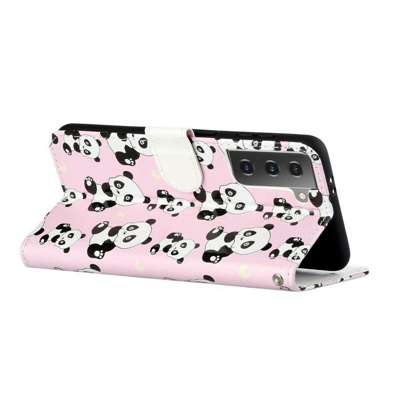 Folio-hoesje voor Samsung Galaxy S21 5G Welke Panda's