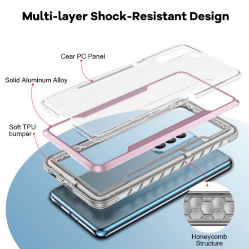 Hoesje voor Samsung Galaxy S21 5G Heldere Hybride Bumperranden