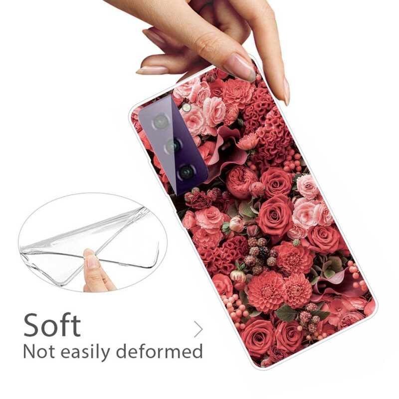 Hoesje voor Samsung Galaxy S21 5G Intense Bloemen