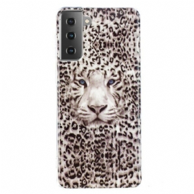 Hoesje voor Samsung Galaxy S21 5G Luipaard Fluorescerend