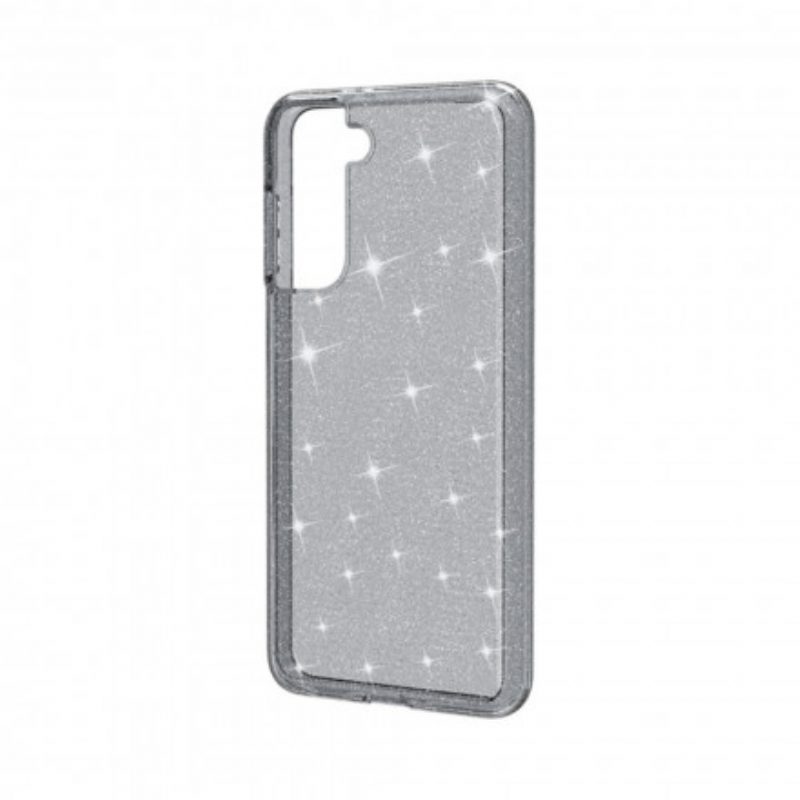 Hoesje voor Samsung Galaxy S21 5G Transparante Pailletten