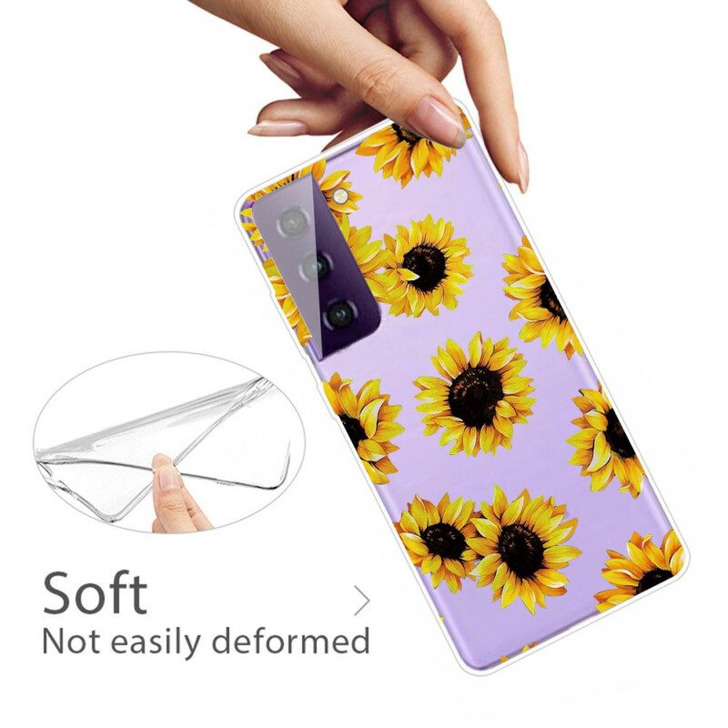 Hoesje voor Samsung Galaxy S21 5G Zonnebloemen