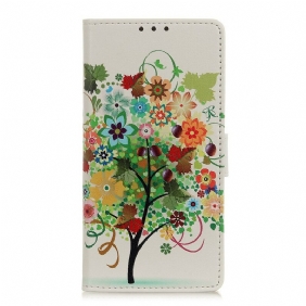 Leren Hoesje voor Samsung Galaxy S21 5G Bloeiende Boom