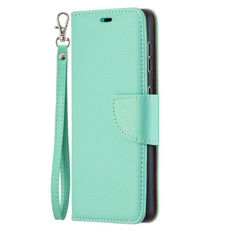 Leren Hoesje voor Samsung Galaxy S21 5G Folio-hoesje Lychee Rabat Schuin