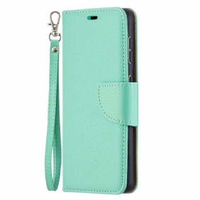 Leren Hoesje voor Samsung Galaxy S21 5G Folio-hoesje Lychee Rabat Schuin