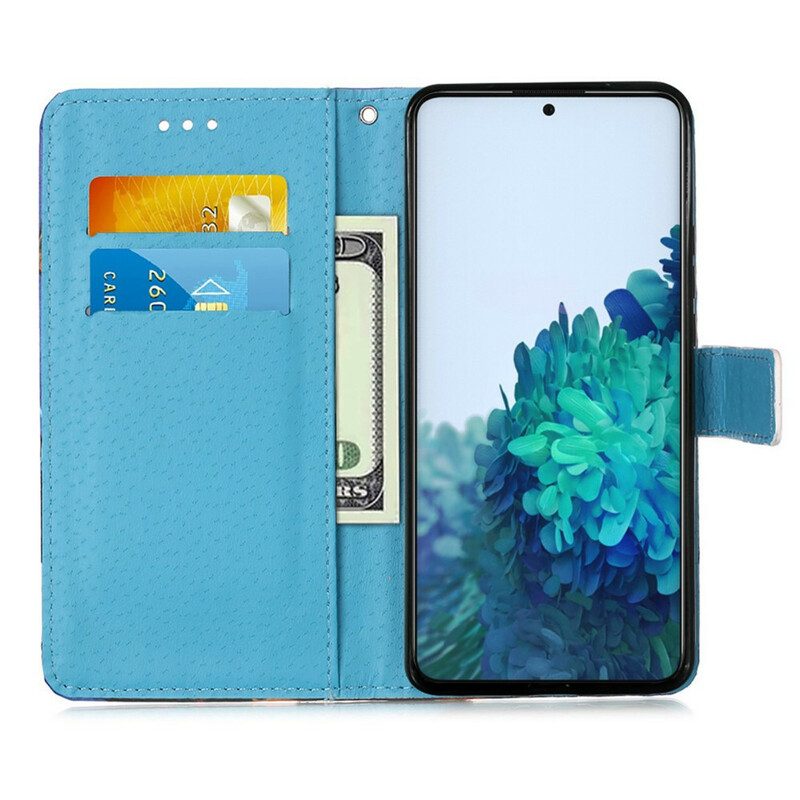 Leren Hoesje voor Samsung Galaxy S21 5G Mandala In De Lucht