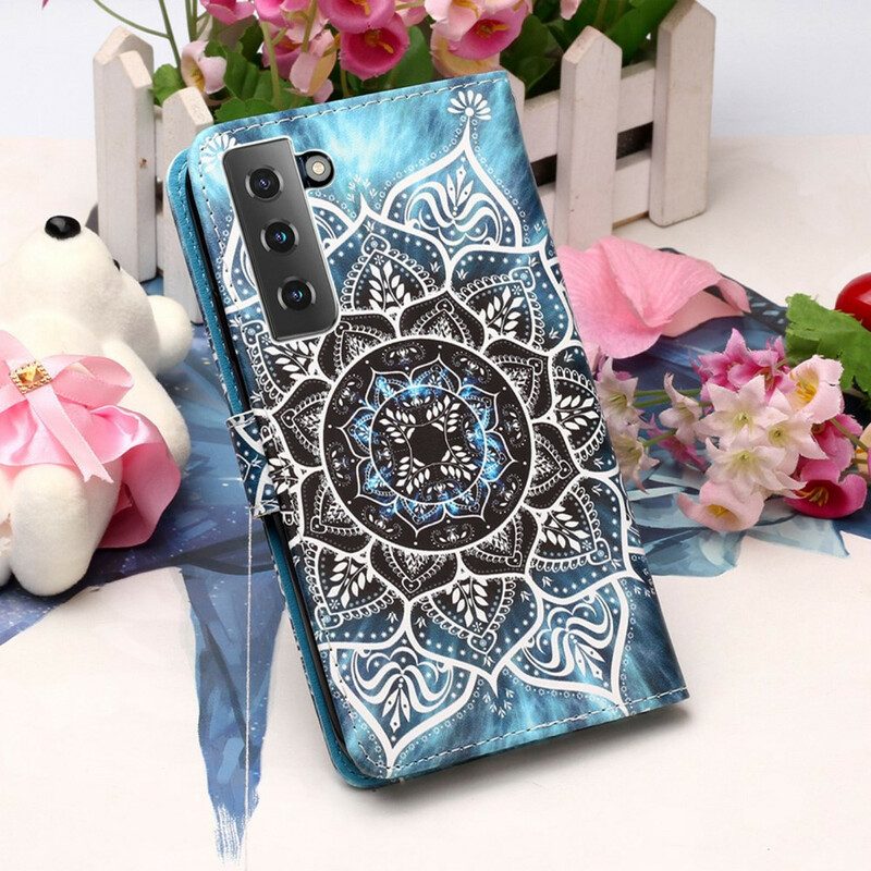 Leren Hoesje voor Samsung Galaxy S21 5G Mandala In De Lucht