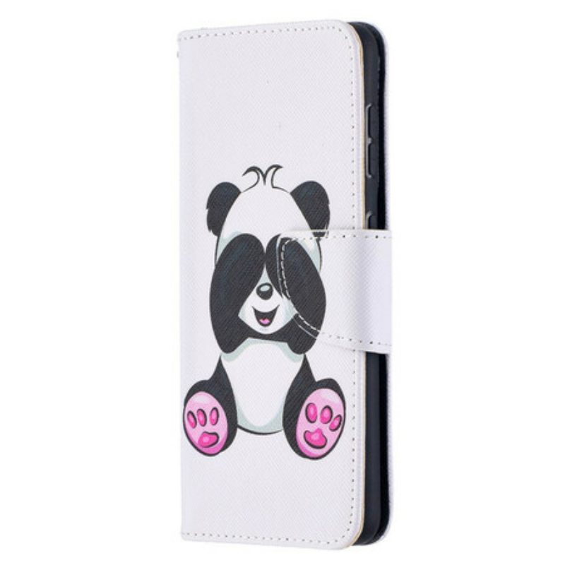 Leren Hoesje voor Samsung Galaxy S21 5G Panda-plezier