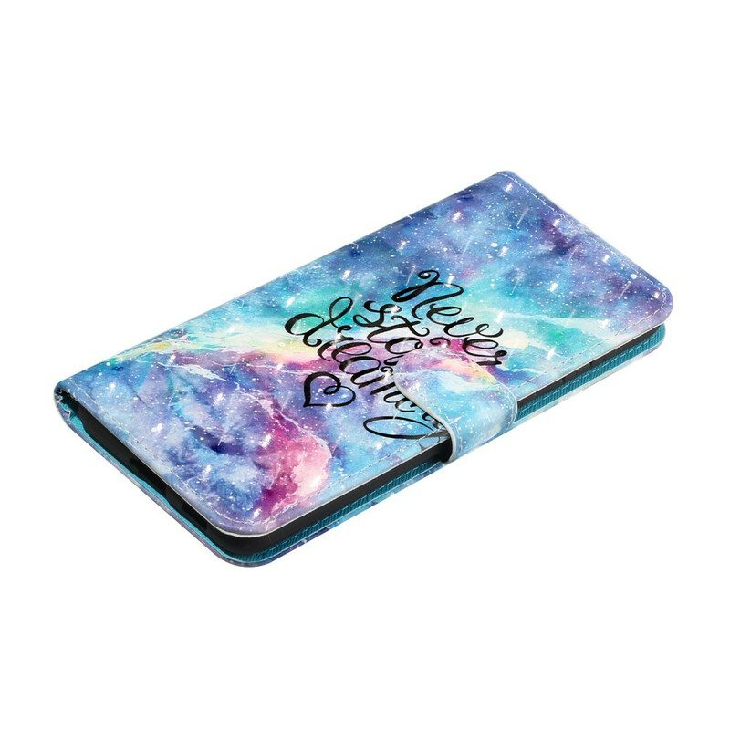 Leren Hoesje voor Samsung Galaxy S21 5G Stop Nooit Met Lanyard