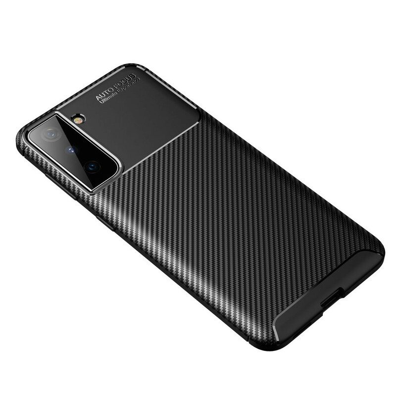 Telefoonhoesje voor Samsung Galaxy S21 5G Flexibele Koolstofvezeltextuur