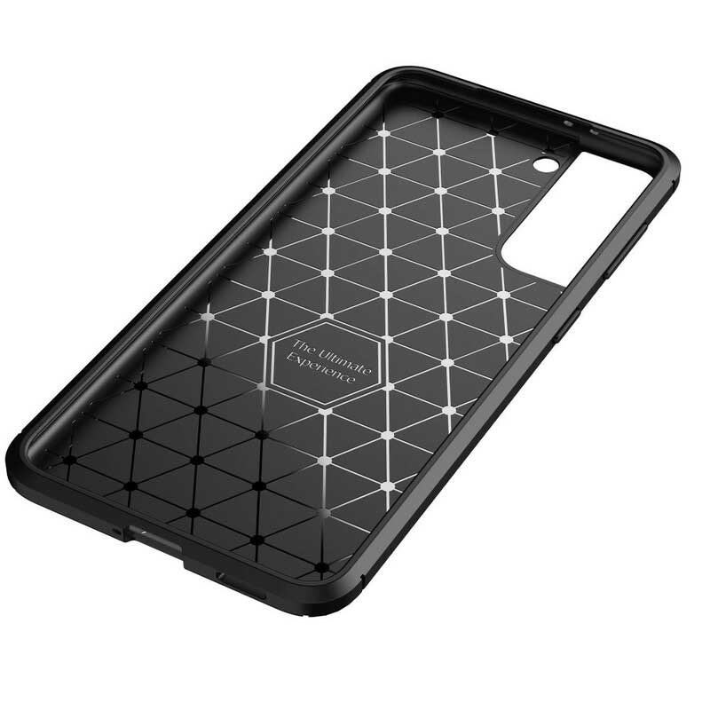 Telefoonhoesje voor Samsung Galaxy S21 5G Flexibele Koolstofvezeltextuur