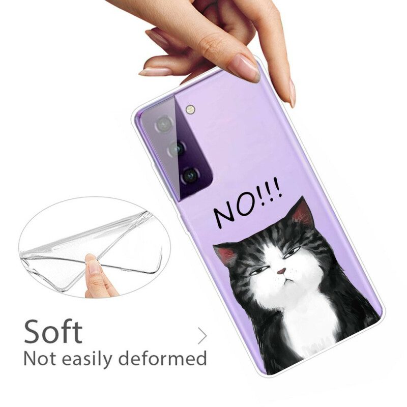 Telefoonhoesje voor Samsung Galaxy S21 5G De Kat Die Nee Zegt