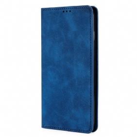 Bescherming Hoesje voor Poco M4 Pro 5G Folio-hoesje Skin-touch Leereffect