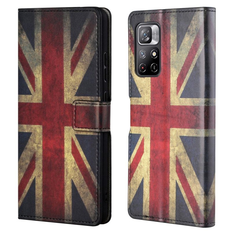 Flip Case voor Poco M4 Pro 5G Engelse Vlag