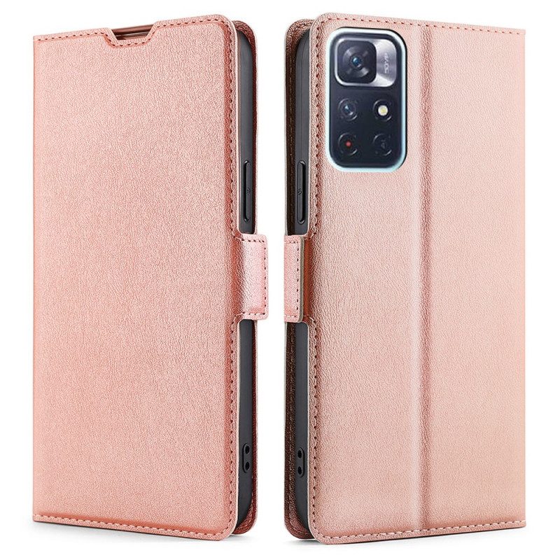 Flip Case voor Poco M4 Pro 5G Stijl Leer Finesse