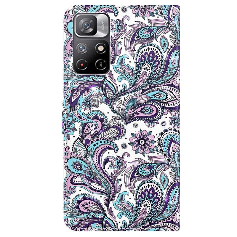 Folio-hoesje voor Poco M4 Pro 5G Bloemen Patronen