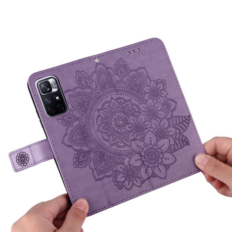 Folio-hoesje voor Poco M4 Pro 5G Bloemmandala