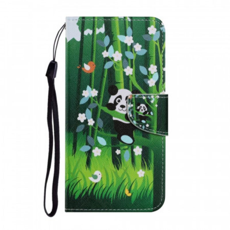 Folio-hoesje voor Poco M4 Pro 5G Panda Wandeling