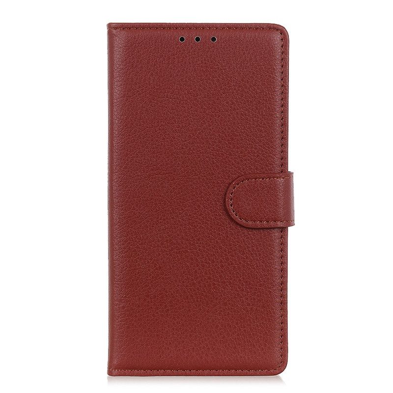 Folio-hoesje voor Poco M4 Pro 5G Premium Litchi-leereffect