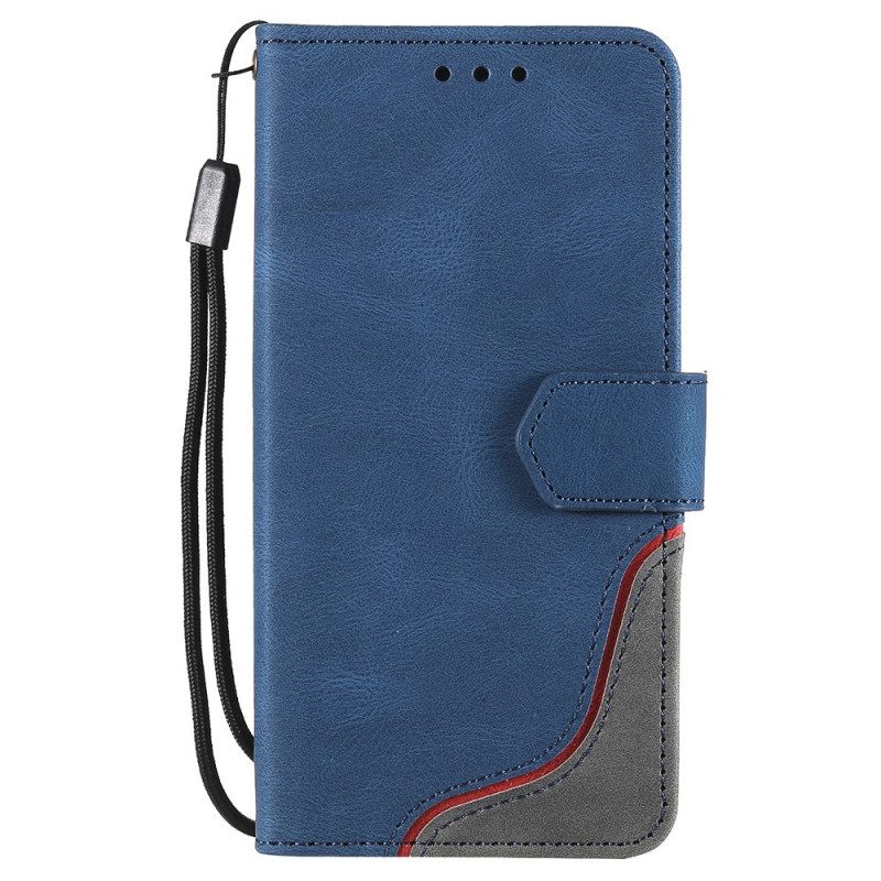 Folio-hoesje voor Poco M4 Pro 5G Skin-touch Splitleer