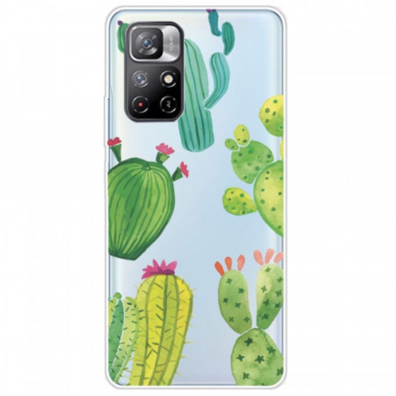 Hoesje voor Poco M4 Pro 5G Aquarel Cactussen