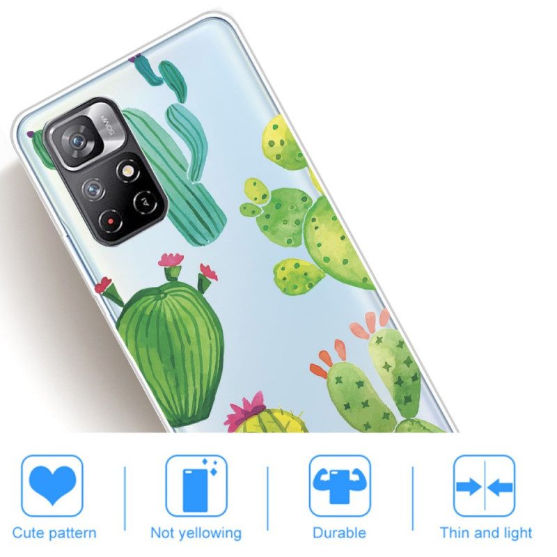 Hoesje voor Poco M4 Pro 5G Aquarel Cactussen