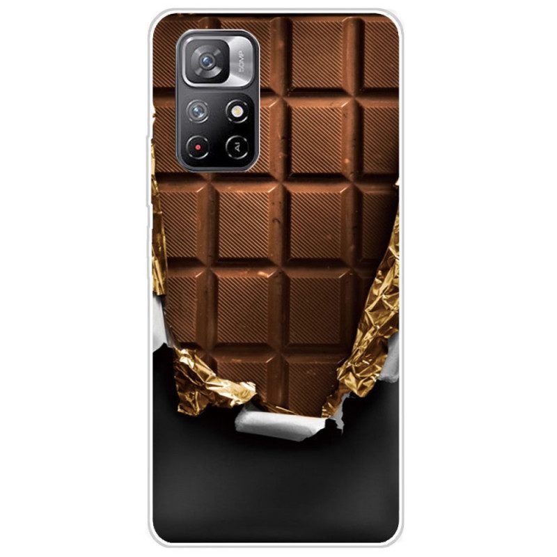 Hoesje voor Poco M4 Pro 5G Flexibele Chocolade