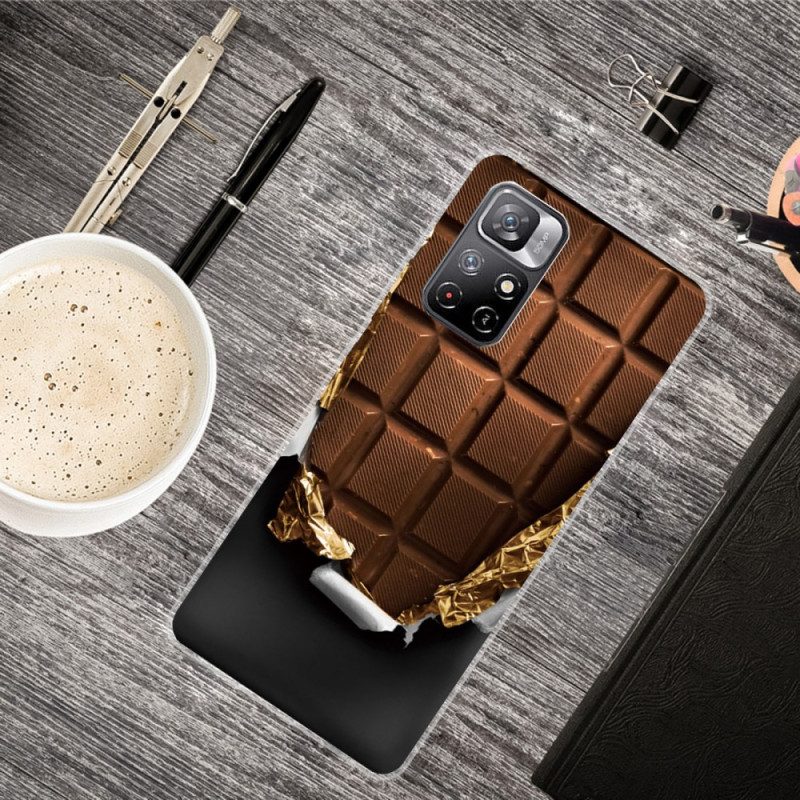 Hoesje voor Poco M4 Pro 5G Flexibele Chocolade