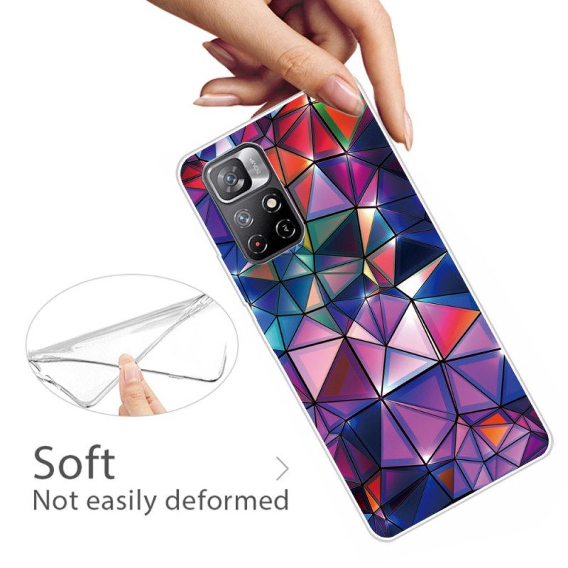 Hoesje voor Poco M4 Pro 5G Flexibele Geometrie