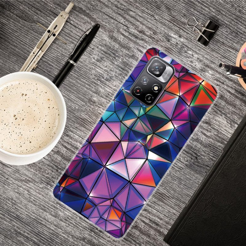 Hoesje voor Poco M4 Pro 5G Flexibele Geometrie